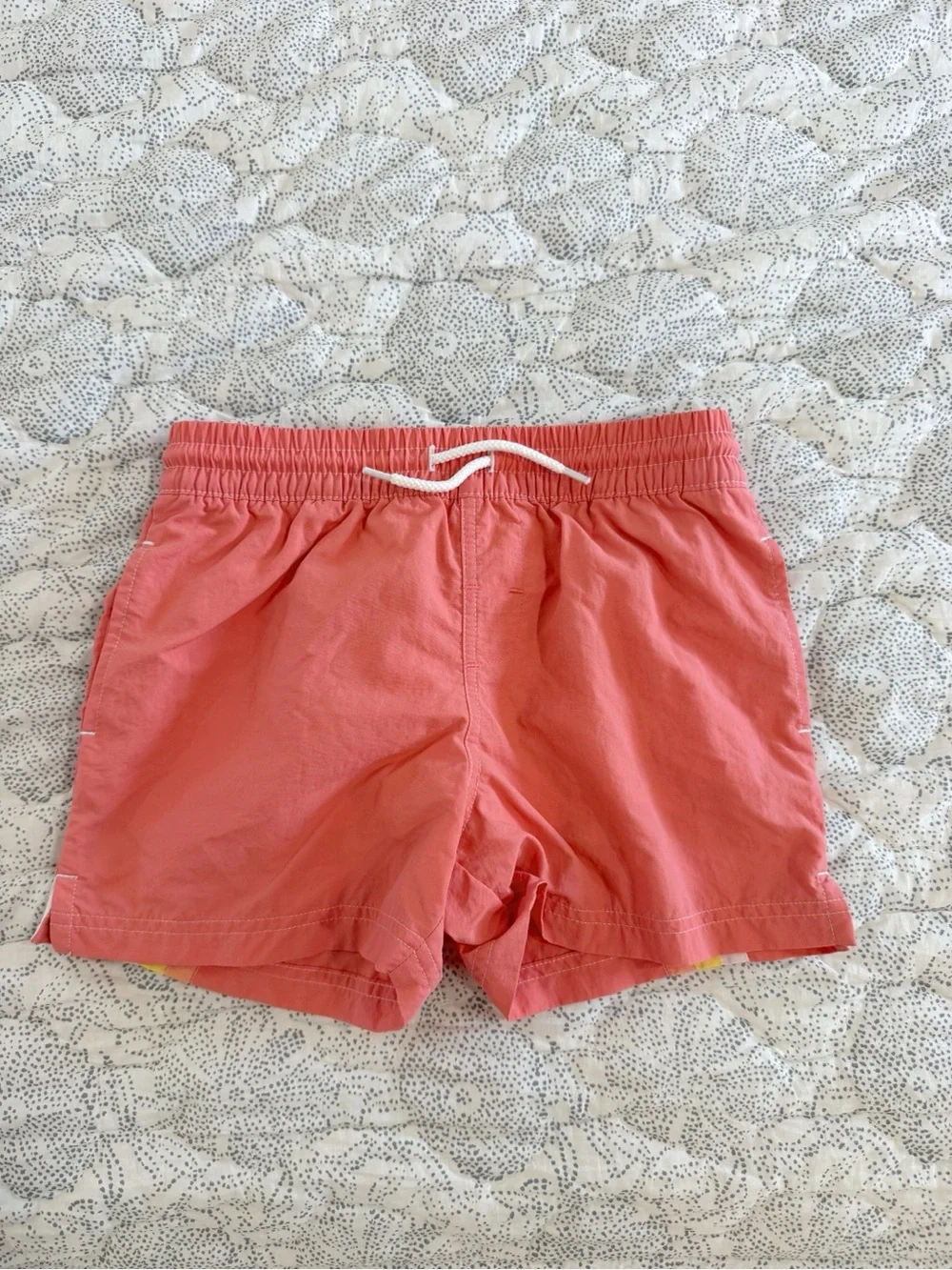 The Beaufort Bonnet Company Coral-Pink Drawstring Swim Shorts